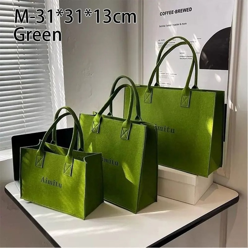 Felt Shoulder Bag Large Capacity Casual Crossbody Messenger Handbag 14