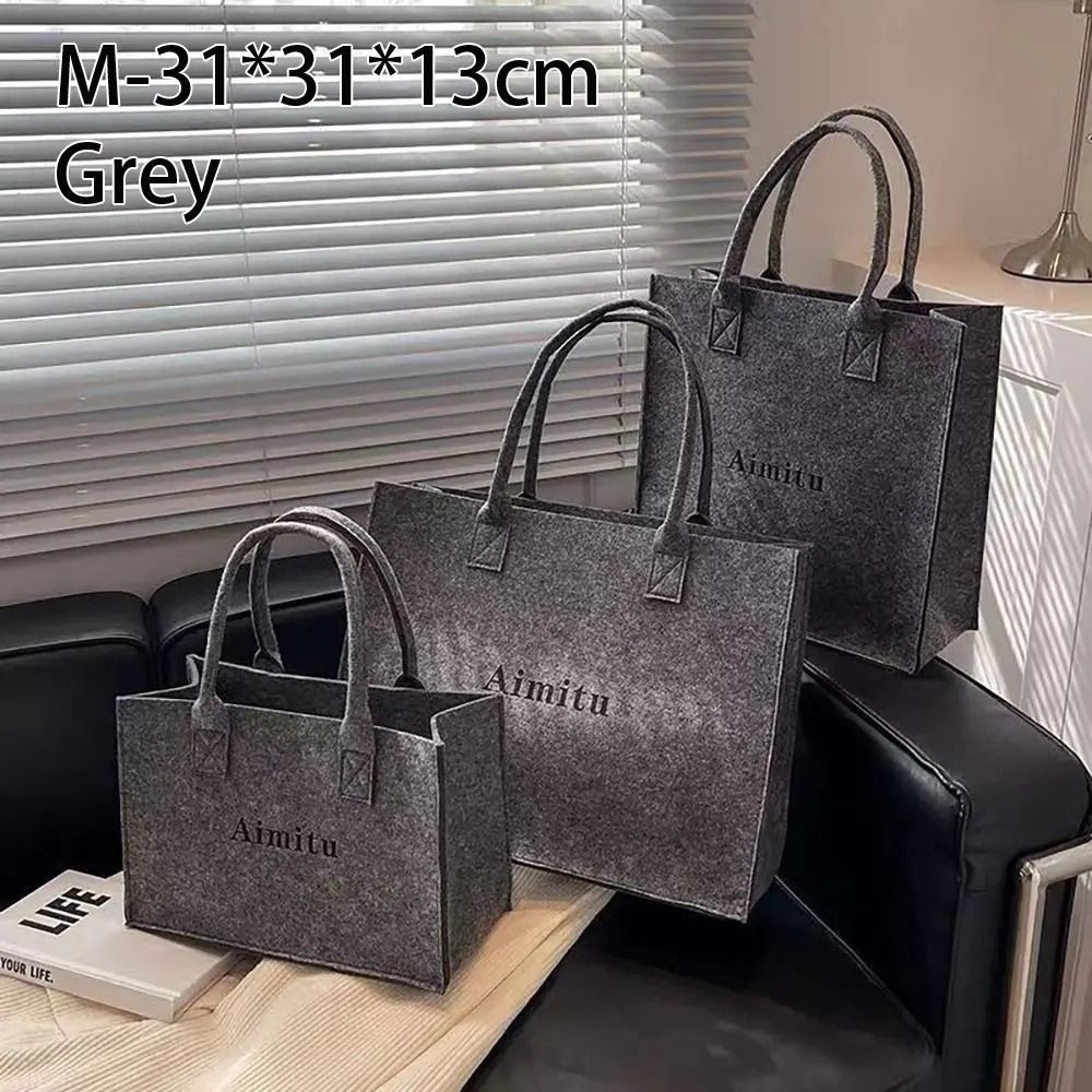 Felt Shoulder Bag Large Capacity Casual Crossbody Messenger Handbag 5