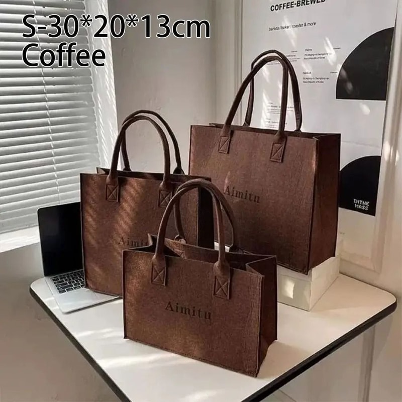 Felt Shoulder Bag Large Capacity Casual Crossbody Messenger Handbag 16