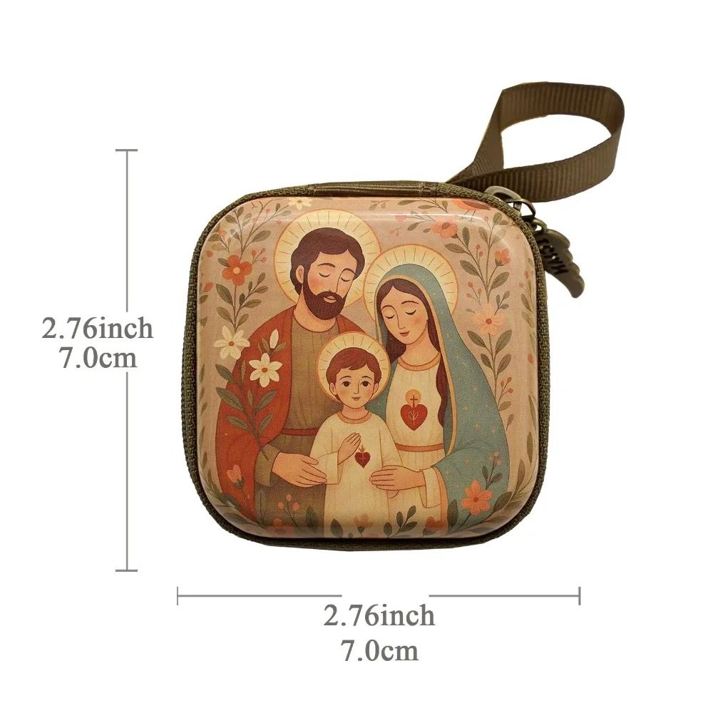 Portable Rosary Storage Bag Prayer Pouch Christian Jewelry Case 9
