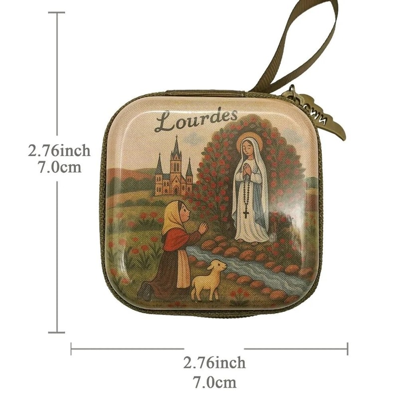Portable Rosary Storage Bag Prayer Pouch Christian Jewelry Case 15