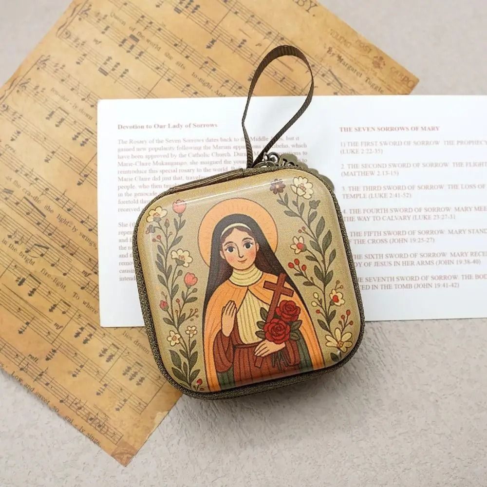 Portable Rosary Storage Bag Prayer Pouch Christian Jewelry Case 22