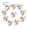 Rhinestone Pearl Flower Buttons Set Wedding DIY Craft Embellishments 4