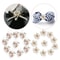 Rhinestone Pearl Flower Buttons Set Wedding DIY Craft Embellishments 0