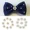 Rhinestone Pearl Flower Buttons Set Wedding DIY Craft Embellishments 9