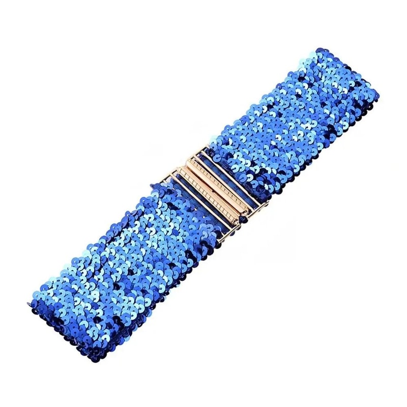 Sequin Stretch Belt Wide Elastic Corset Waistband For Women 7