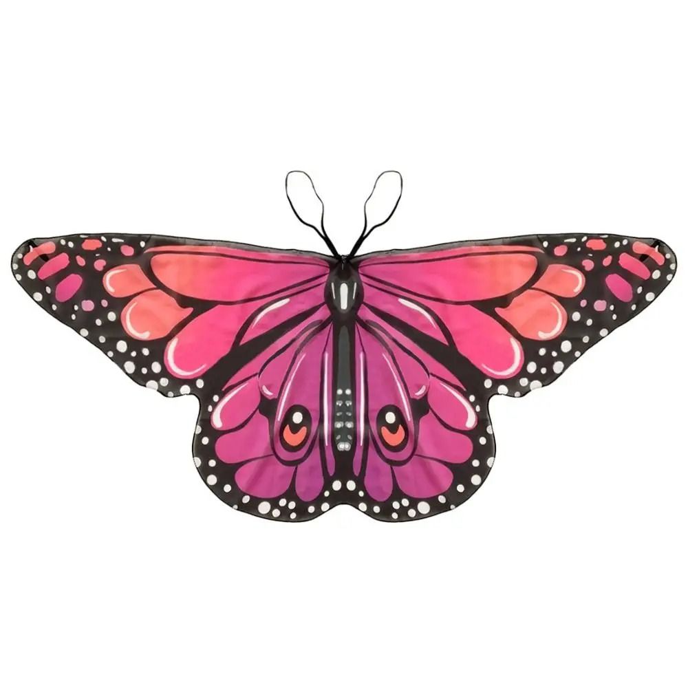 Kids Butterfly Wings Cape Fairy Costume Pixie Cloak For Girls 2
