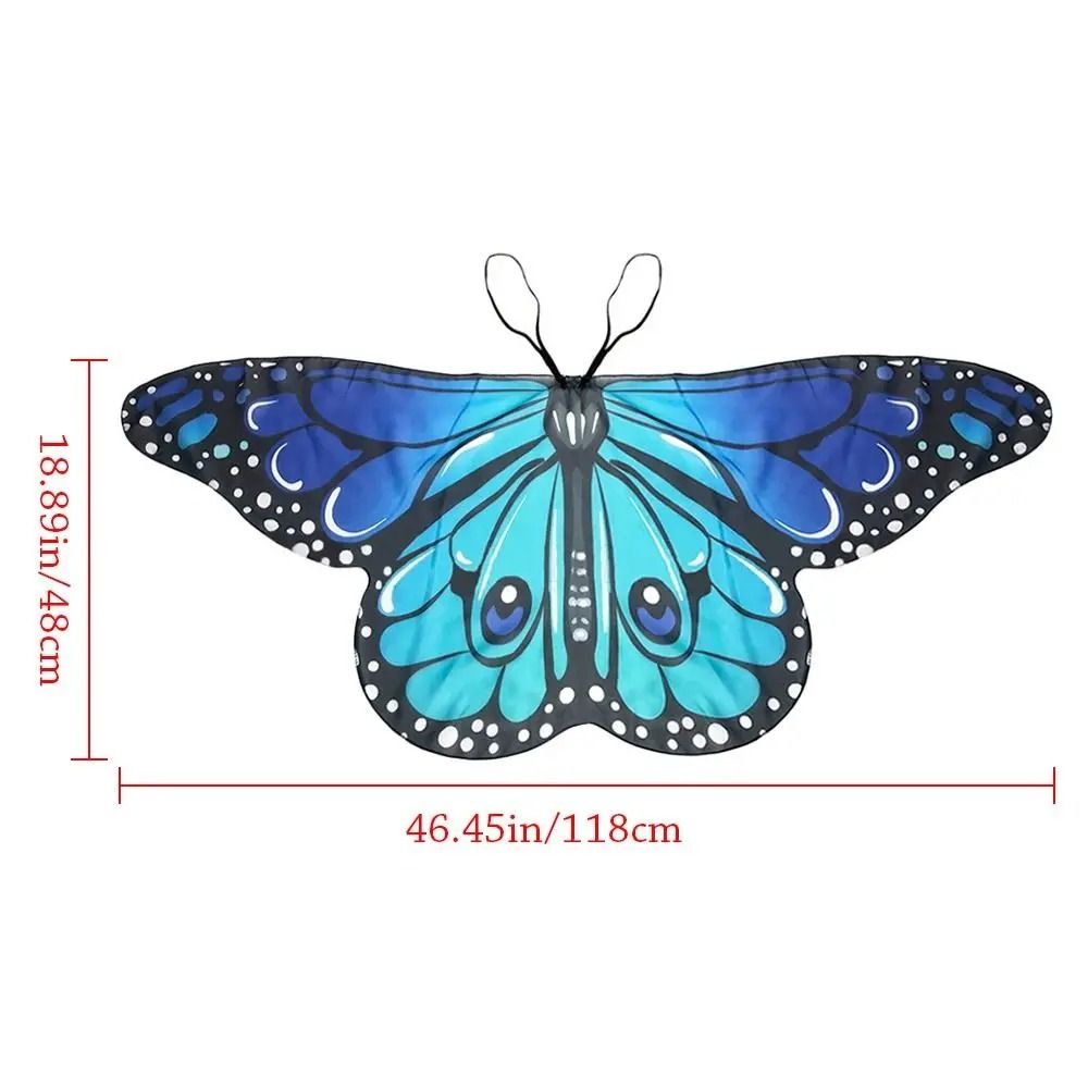 Kids Butterfly Wings Cape Fairy Costume Pixie Cloak For Girls 6