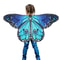 Kids Butterfly Wings Cape Fairy Costume Pixie Cloak For Girls 8