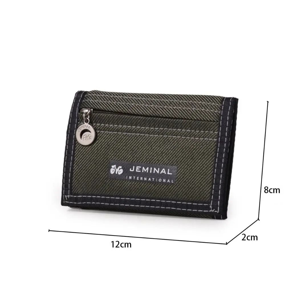 Canvas Trifold Wallet For Men Compact Card Holder Coin Purse 6