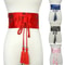 Japanese Kimono Bow Belt Floral Satin Corset Waistband For Women 10