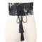 Japanese Kimono Bow Belt Floral Satin Corset Waistband For Women 3