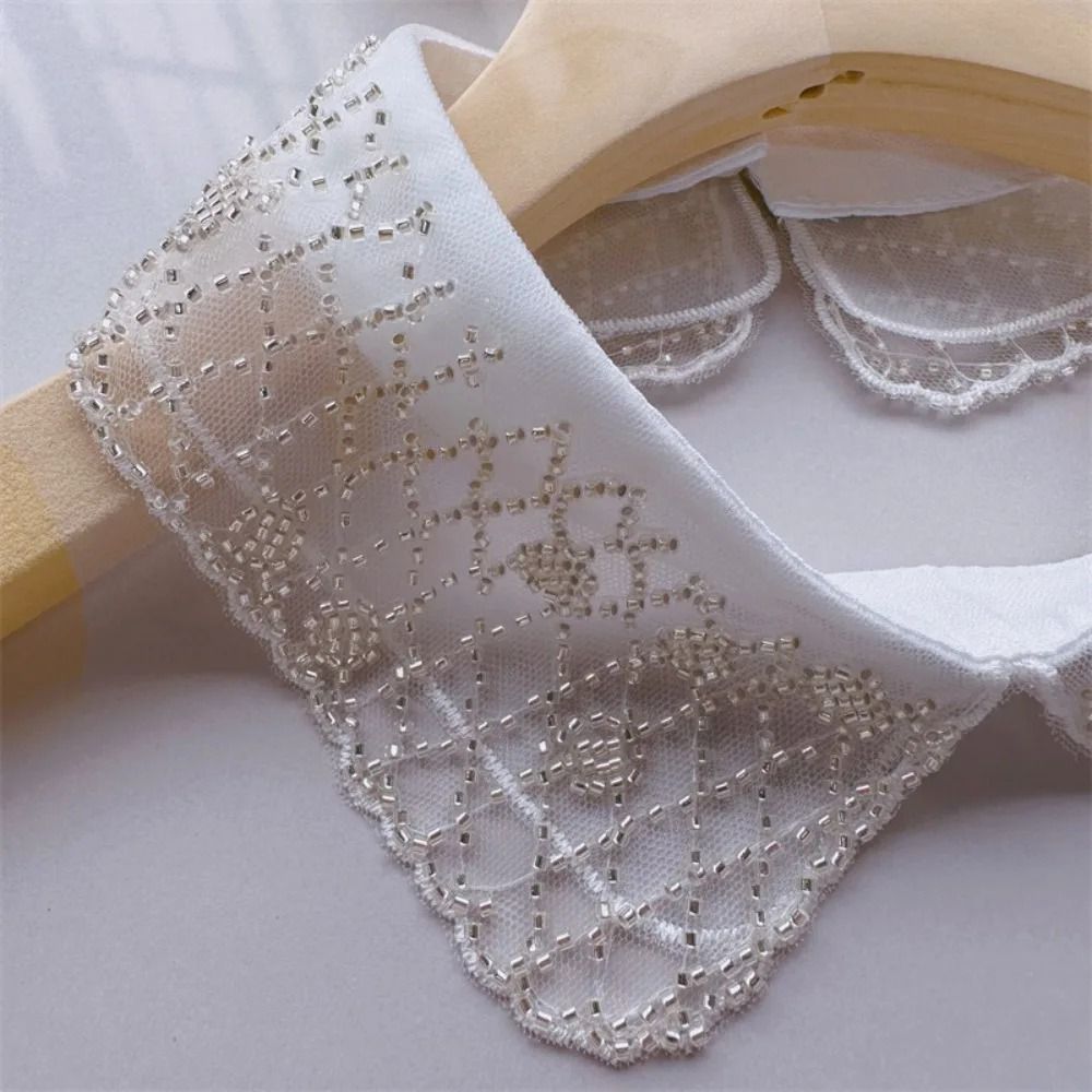 Lace Detachable Collar Embroidered Vintage Shirt Collar Shawl 5