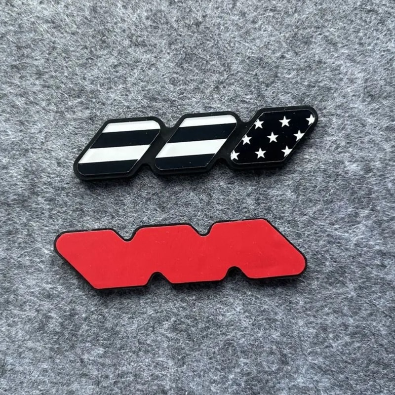 Toyota Tricolor Grille Badge Emblem Front Grille Decorative Accessory 10