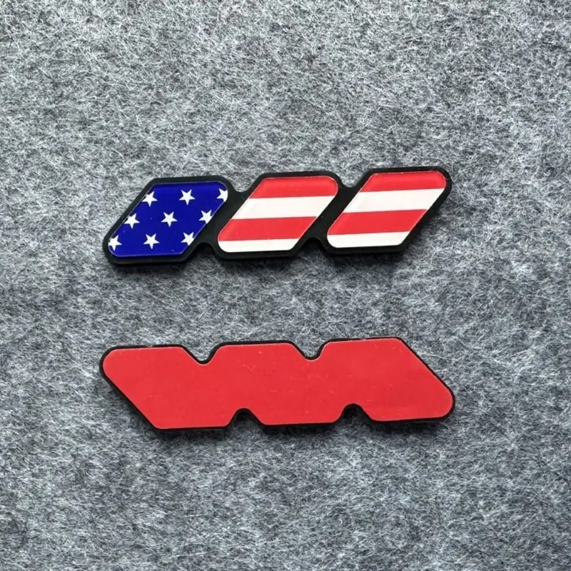 Toyota Tricolor Grille Badge Emblem Front Grille Decorative Accessory 3
