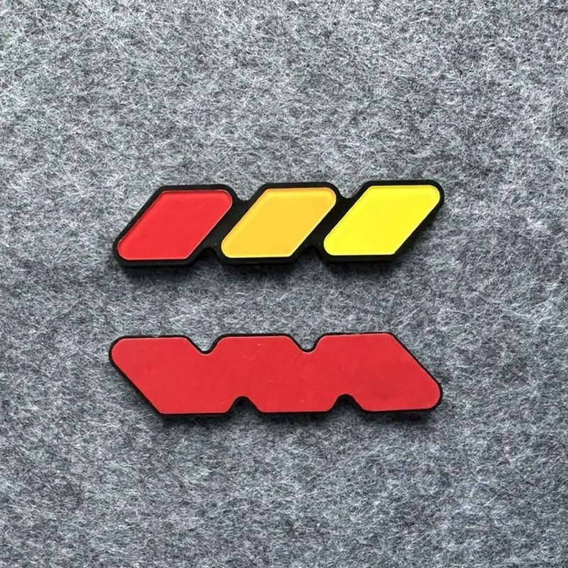 Toyota Tricolor Grille Badge Emblem Front Grille Decorative Accessory 5