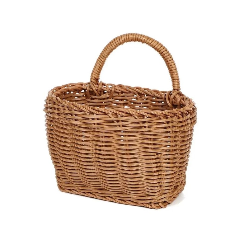 Rattan Storage Basket Hanging Kitchen Fruit Vegetable Organizer 7