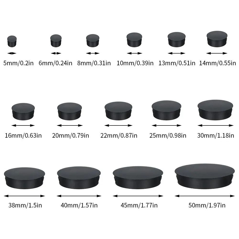 Furniture Leg Caps Floor Protection Plugs Pipe End Cover Set 18