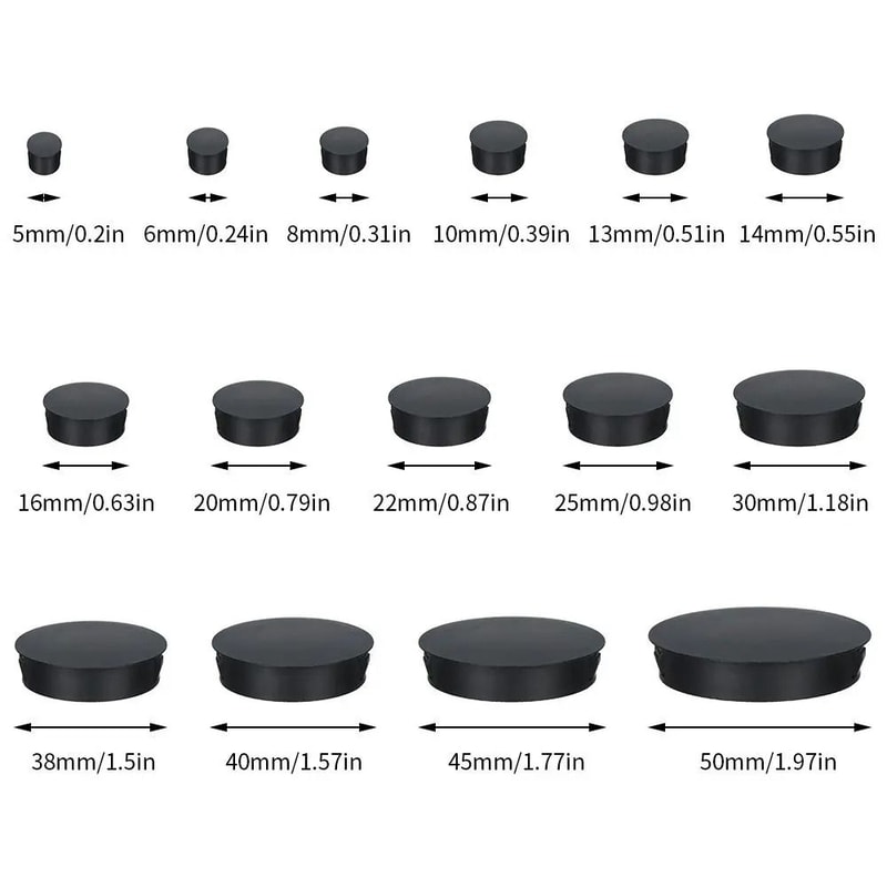 Furniture Leg Caps Floor Protection Plugs Pipe End Cover Set 18