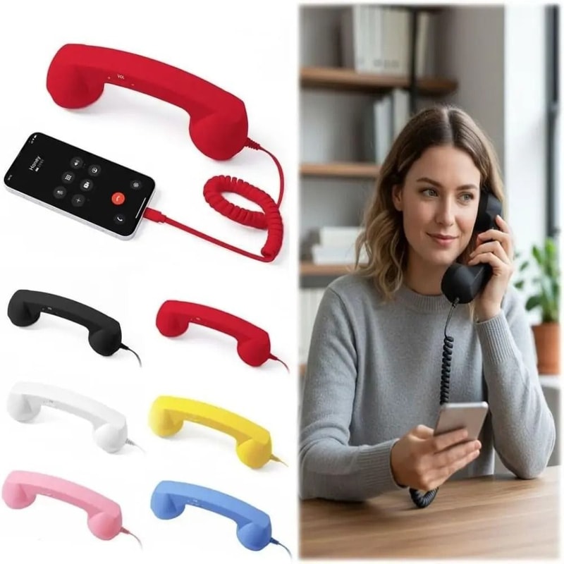 Type C Phone Handset Receiver Retro Telephone Style With Microphone 0