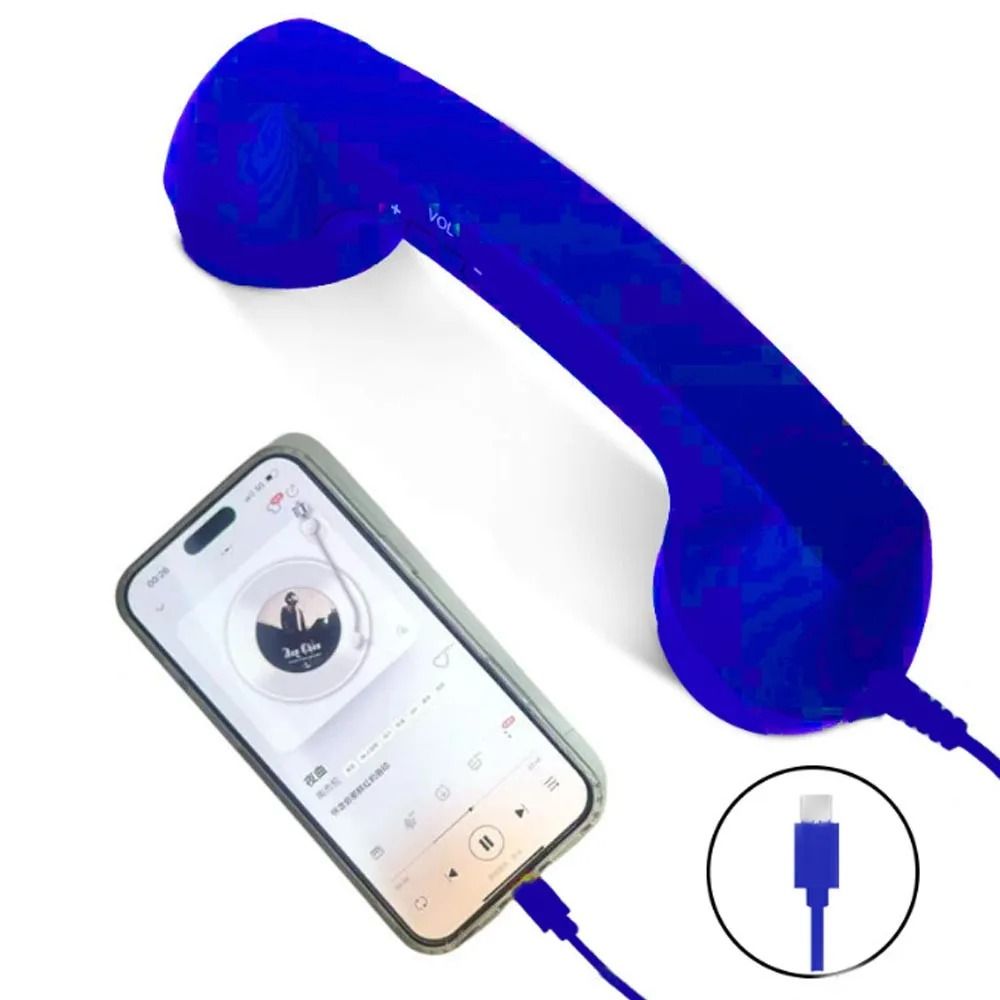 Type C Phone Handset Receiver Retro Telephone Style With Microphone 1