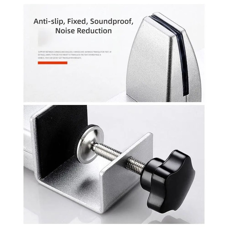 Aluminum Desk Partition Clamp Adjustable Glass Divider Clip 2