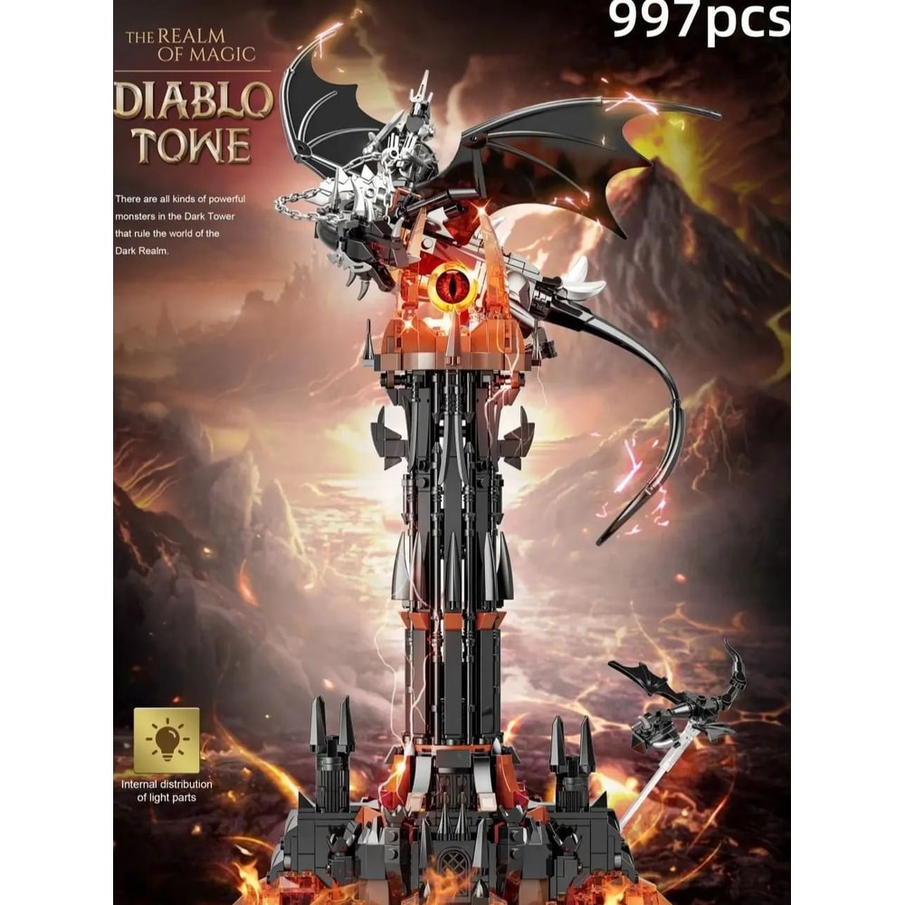 Fantasy Castle Building Blocks Fortress Tower Model Kit Creative Brick Set 2