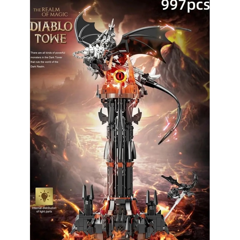 Fantasy Castle Building Blocks Fortress Tower Model Kit Creative Brick Set 2
