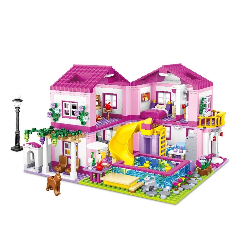 City Street View Villa Castle Building Blocks DIY House Brick Set 0