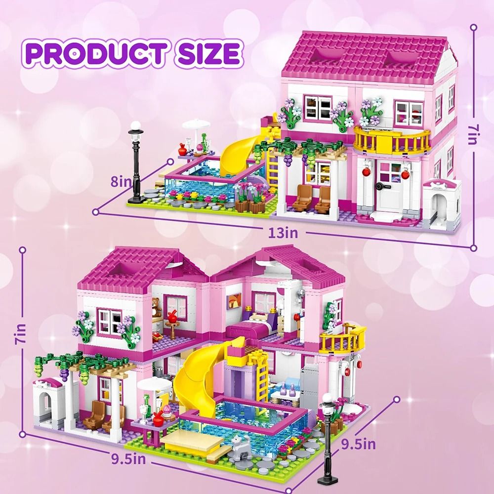 City Street View Villa Castle Building Blocks DIY House Brick Set 1