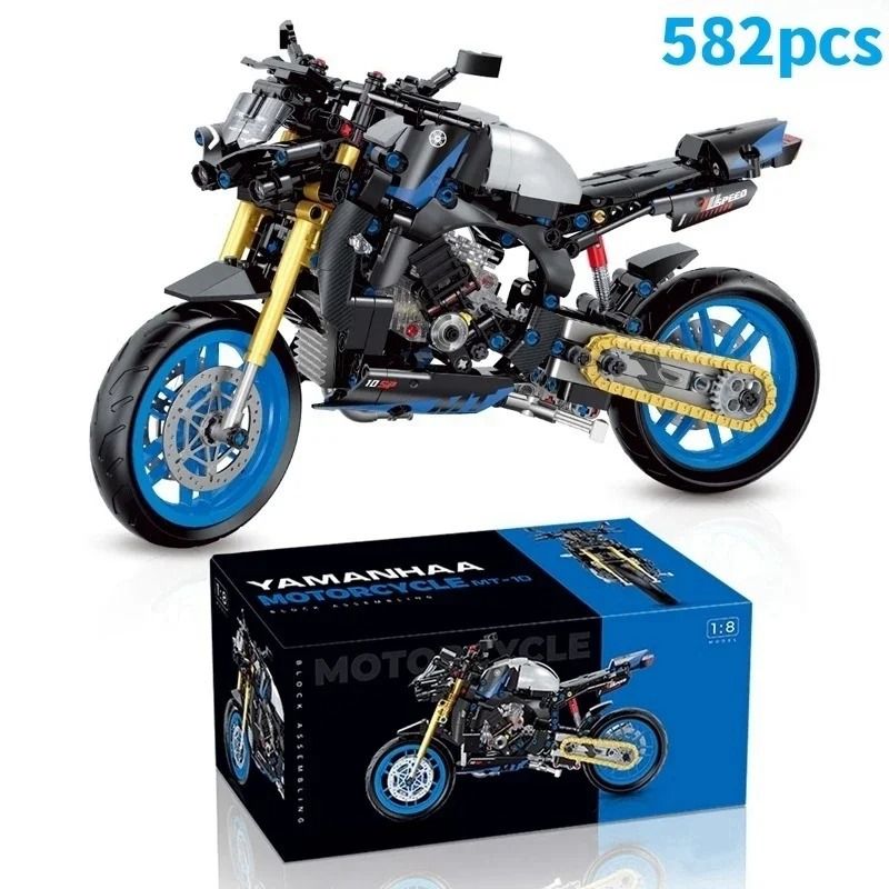Motorcycle Building Blocks Technical MOC Model DIY Construction Kit 3