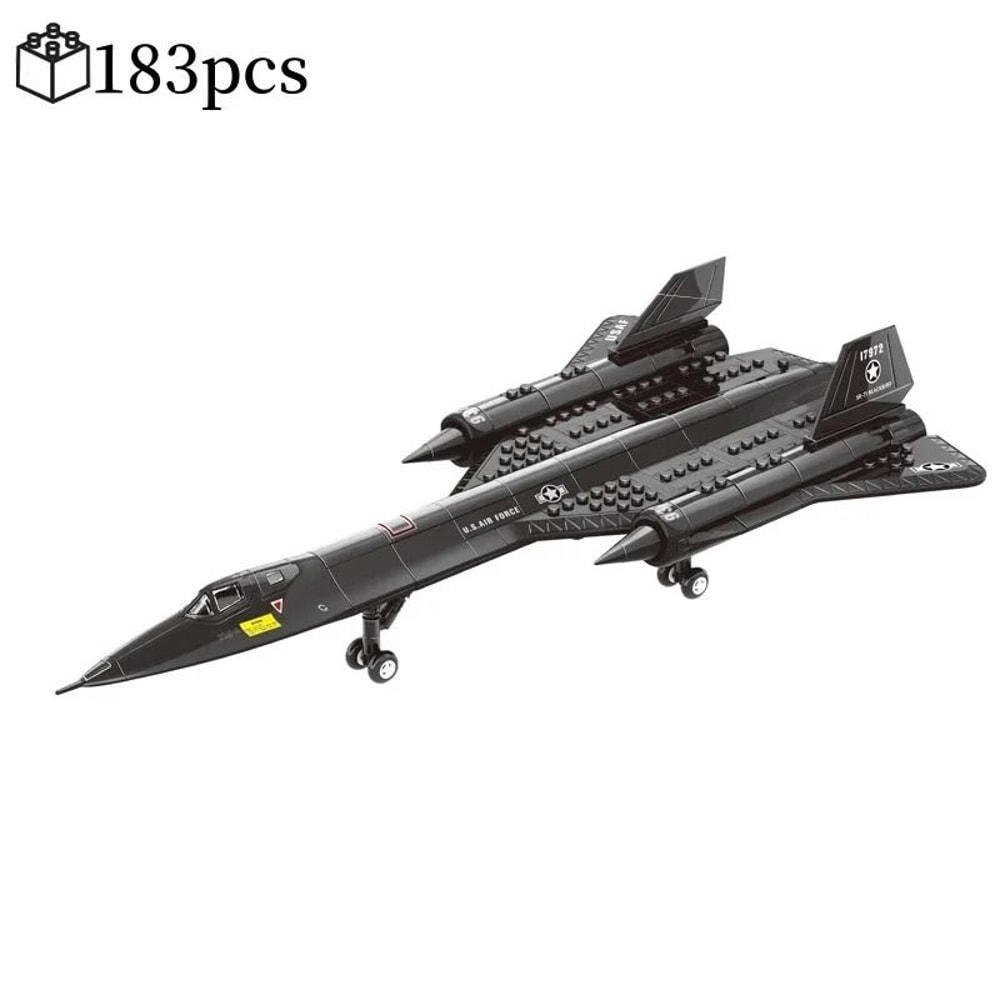 SR71 Spy Plane Building Blocks Military Aircraft Model Kit 0