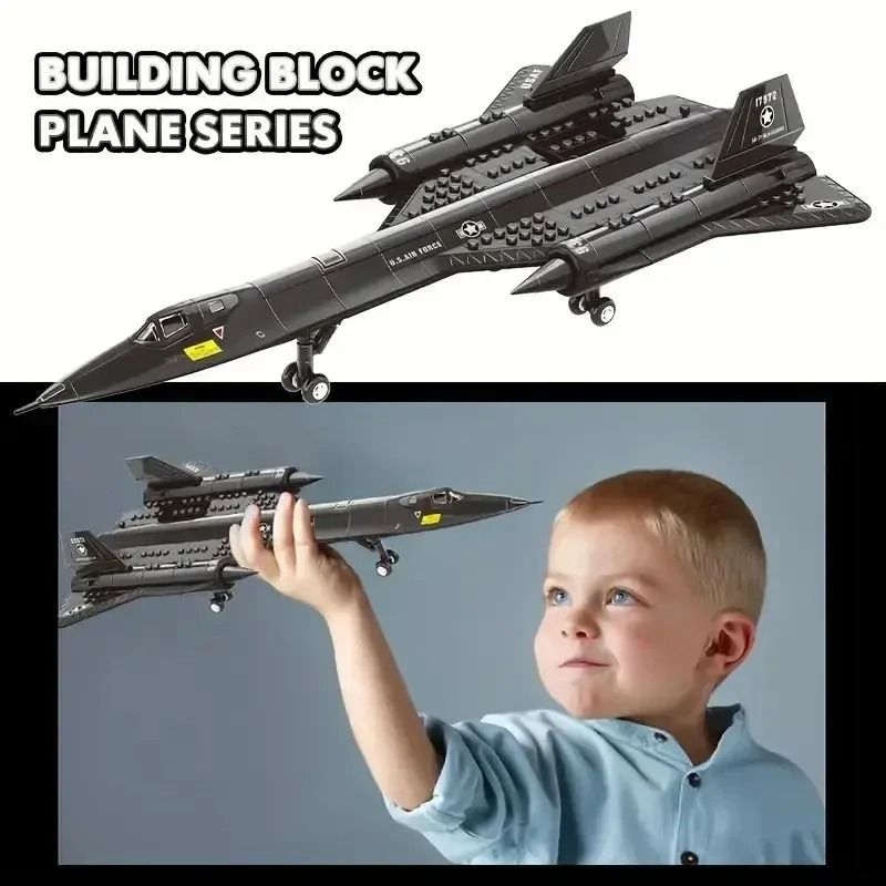 SR71 Spy Plane Building Blocks Military Aircraft Model Kit 2