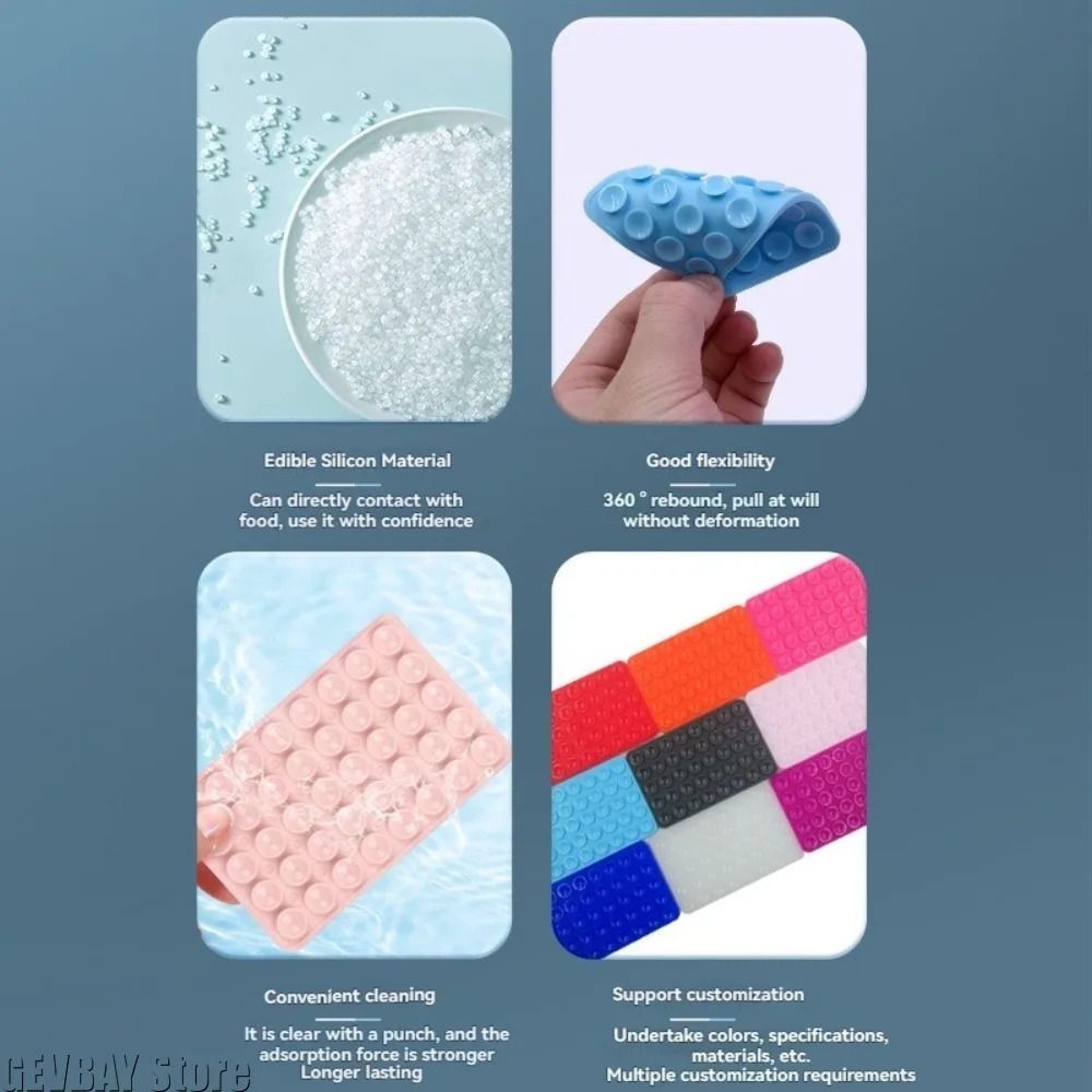 Silicone Suction Cup Phone Stand Double Sided Hands Free Holder 8