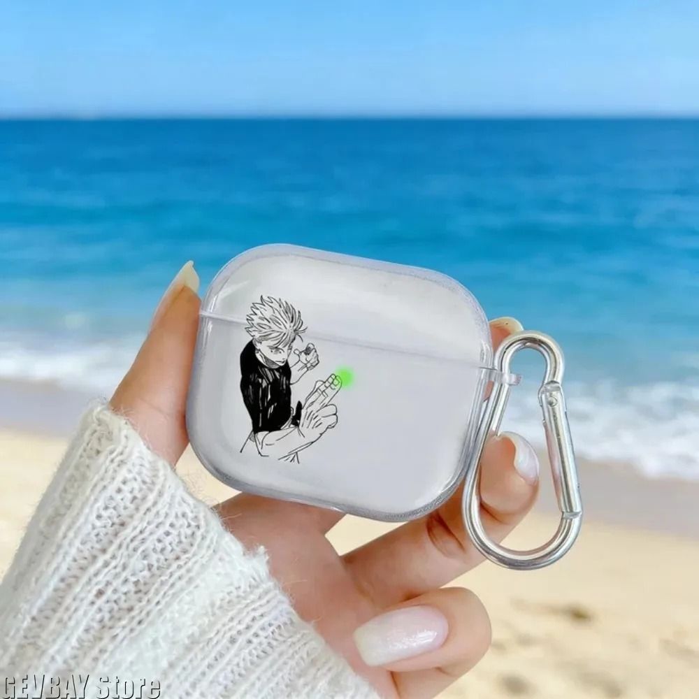 Gojo Anime AirPods Case Transparent TPU Protective Cover 7