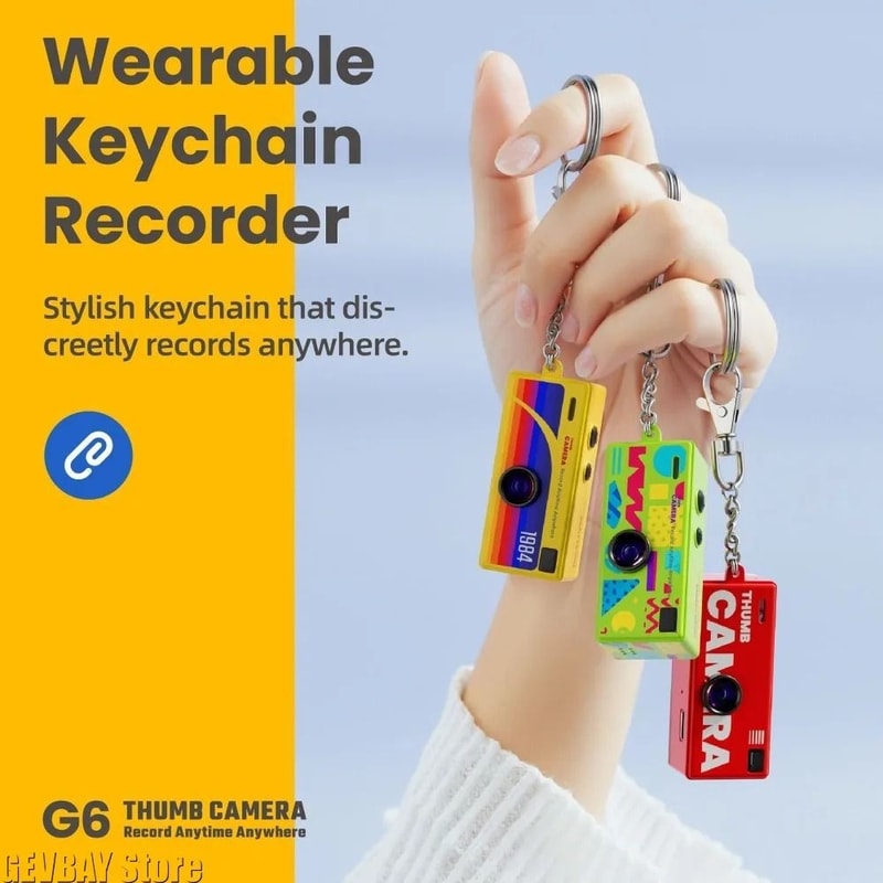 Retro Mini Keychain Camera Portable Thumb CCD Digital Camera 14