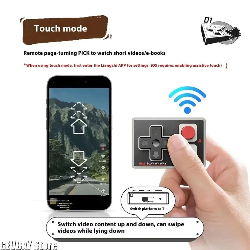 Mini Bluetooth Game Controller Portable Mobile Gamepad Remote 5