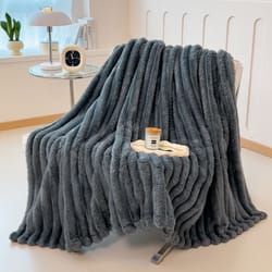 thick striped multi purpose blanket soft bed cover nap throw