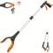 32 Inch Grabber Reacher Tool With Rotating Claw Lightweight Trash Picker 2