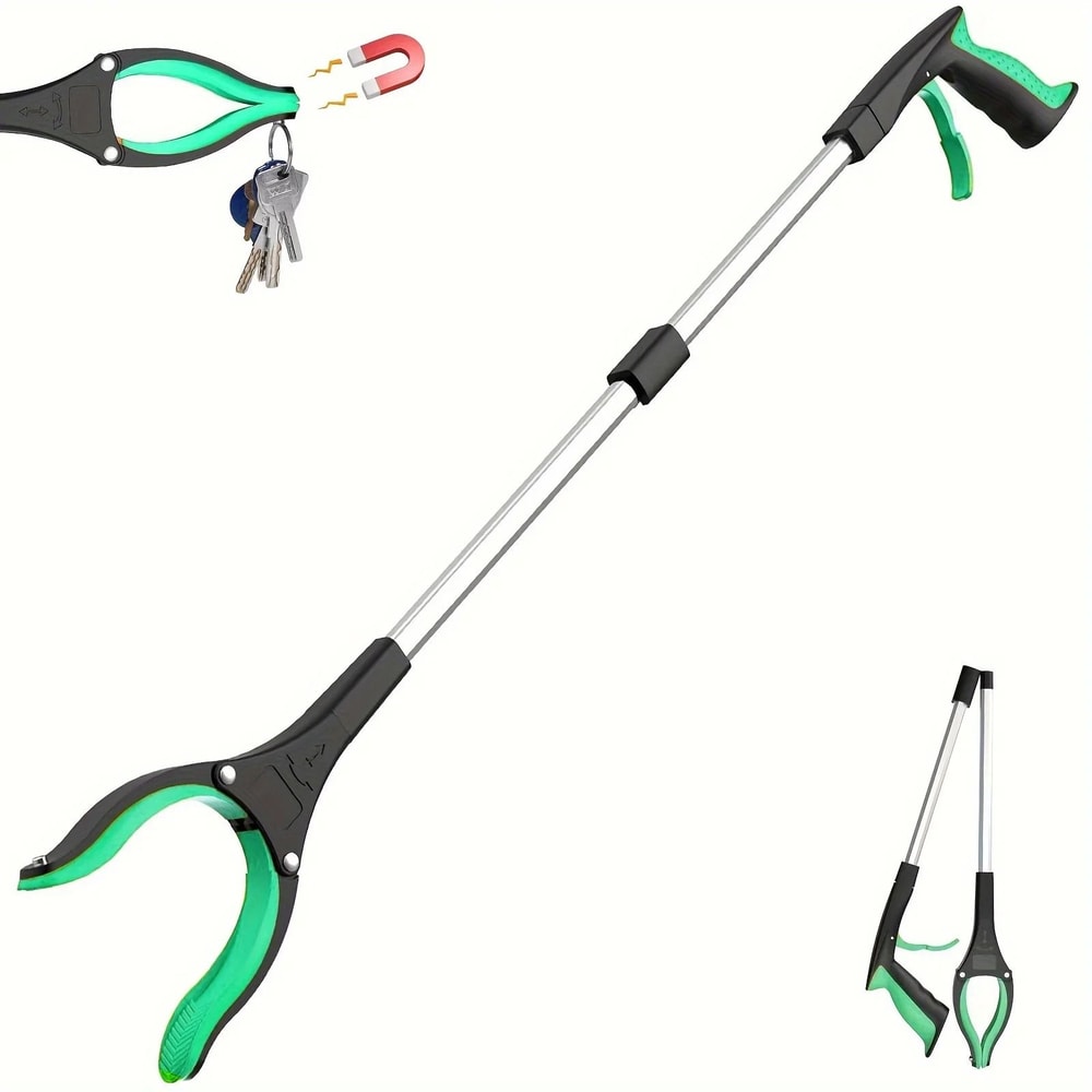 32 Inch Grabber Reacher Tool With Rotating Claw Lightweight Trash Picker 3