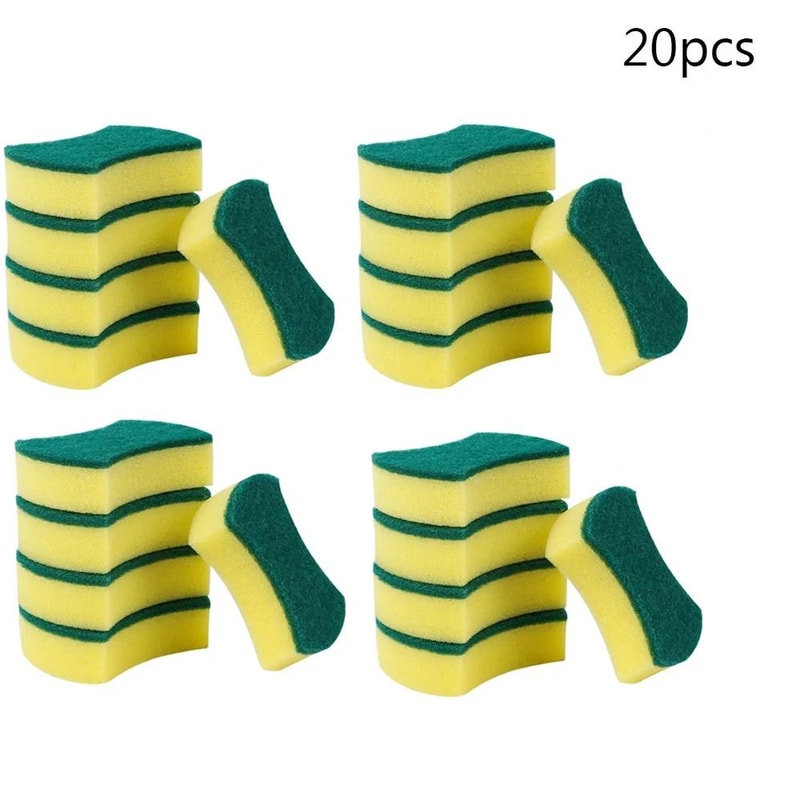 Nano Emery Dishwashing Sponge Set Heavy Duty Kitchen Cleaning Scrubber 2