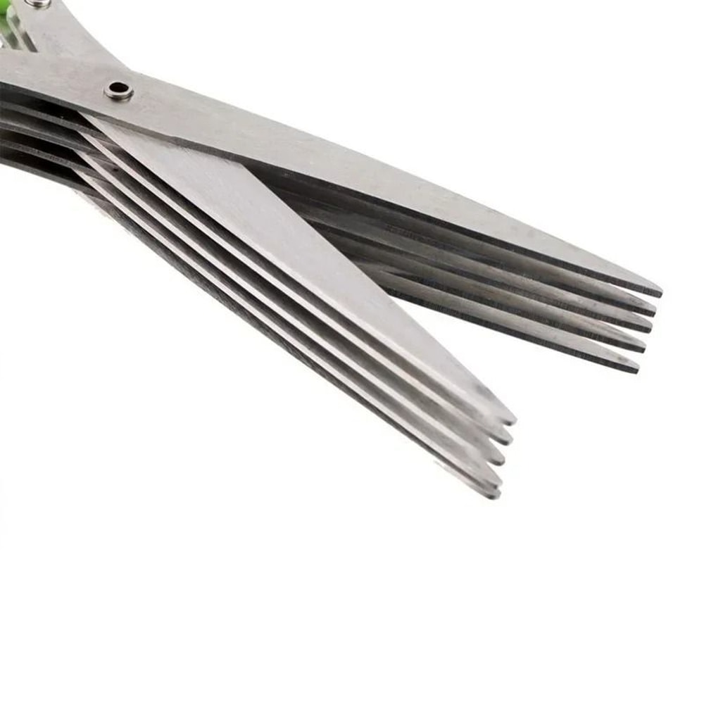 Stainless Steel Multi Layer Herb Scissors Vegetable Shredding Kitchen Cutter 1