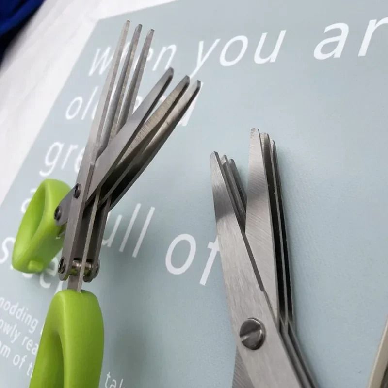 Stainless Steel Multi Layer Herb Scissors Vegetable Shredding Kitchen Cutter 7