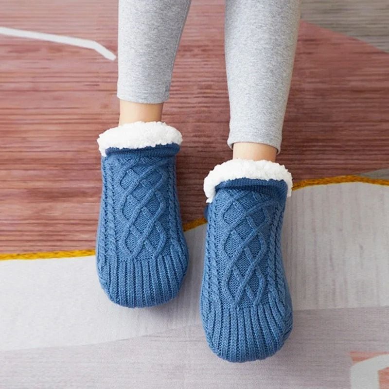 Mens Thermal Slipper Socks Non Slip Warm Fuzzy Indoor House Socks 1