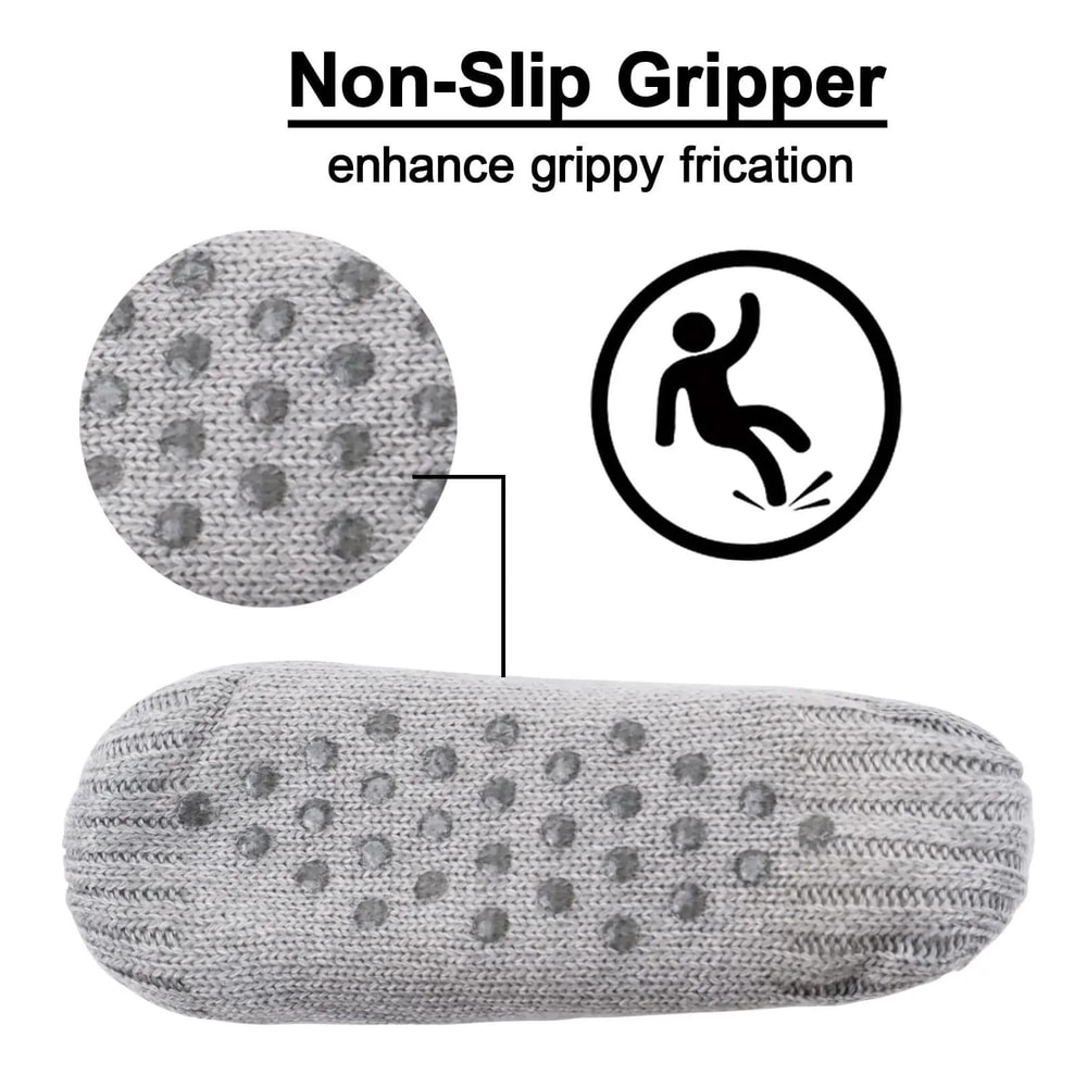 Mens Thermal Slipper Socks Non Slip Warm Fuzzy Indoor House Socks 10