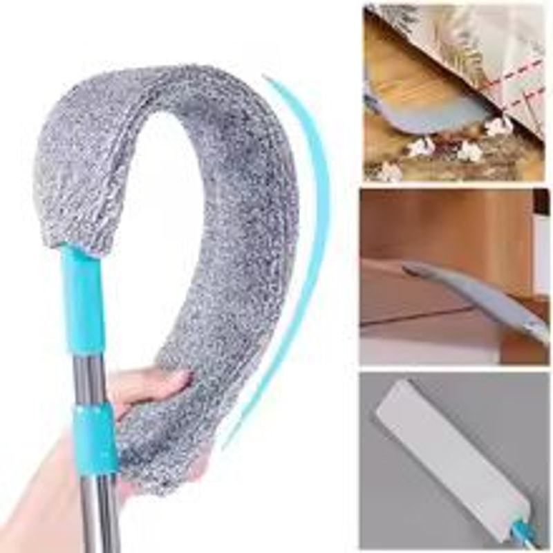 Long Handle Dust Mop Extendable Floor And Ceiling Cleaning Tool With Microfiber Pads 11