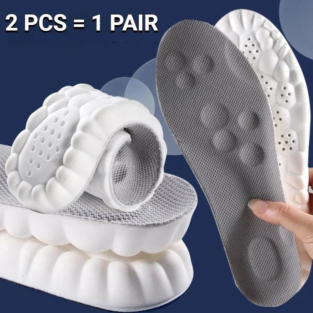 4D Latex Arch Support Insoles Soft Orthopedic Sports Comfort Shoe Inserts 2