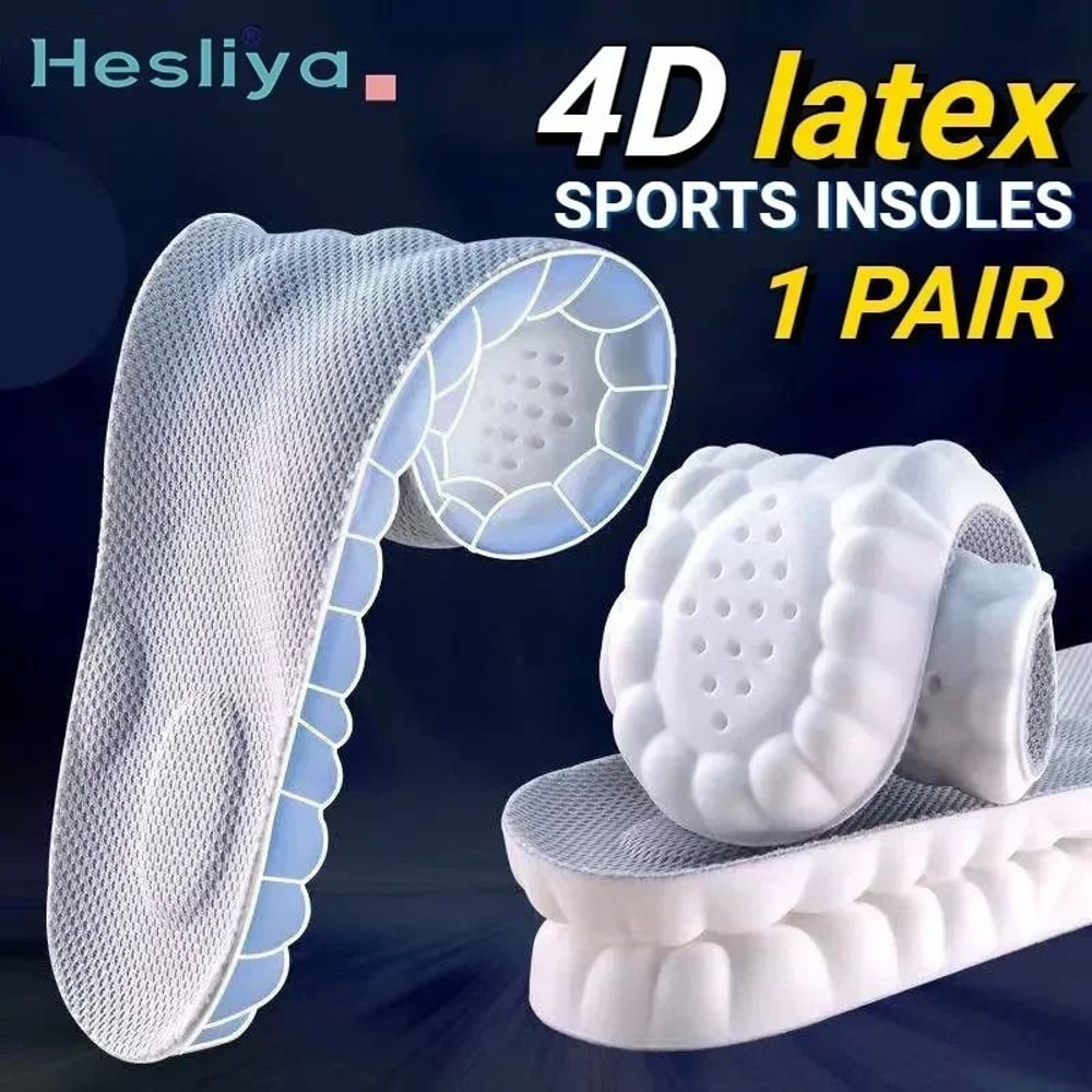 4D Latex Arch Support Insoles Soft Orthopedic Sports Comfort Shoe Inserts 14