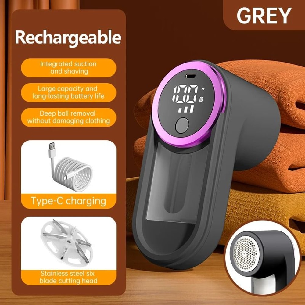 Rechargeable Fabric Shaver Lint Remover Portable Sweater Defuzzer Tool 1