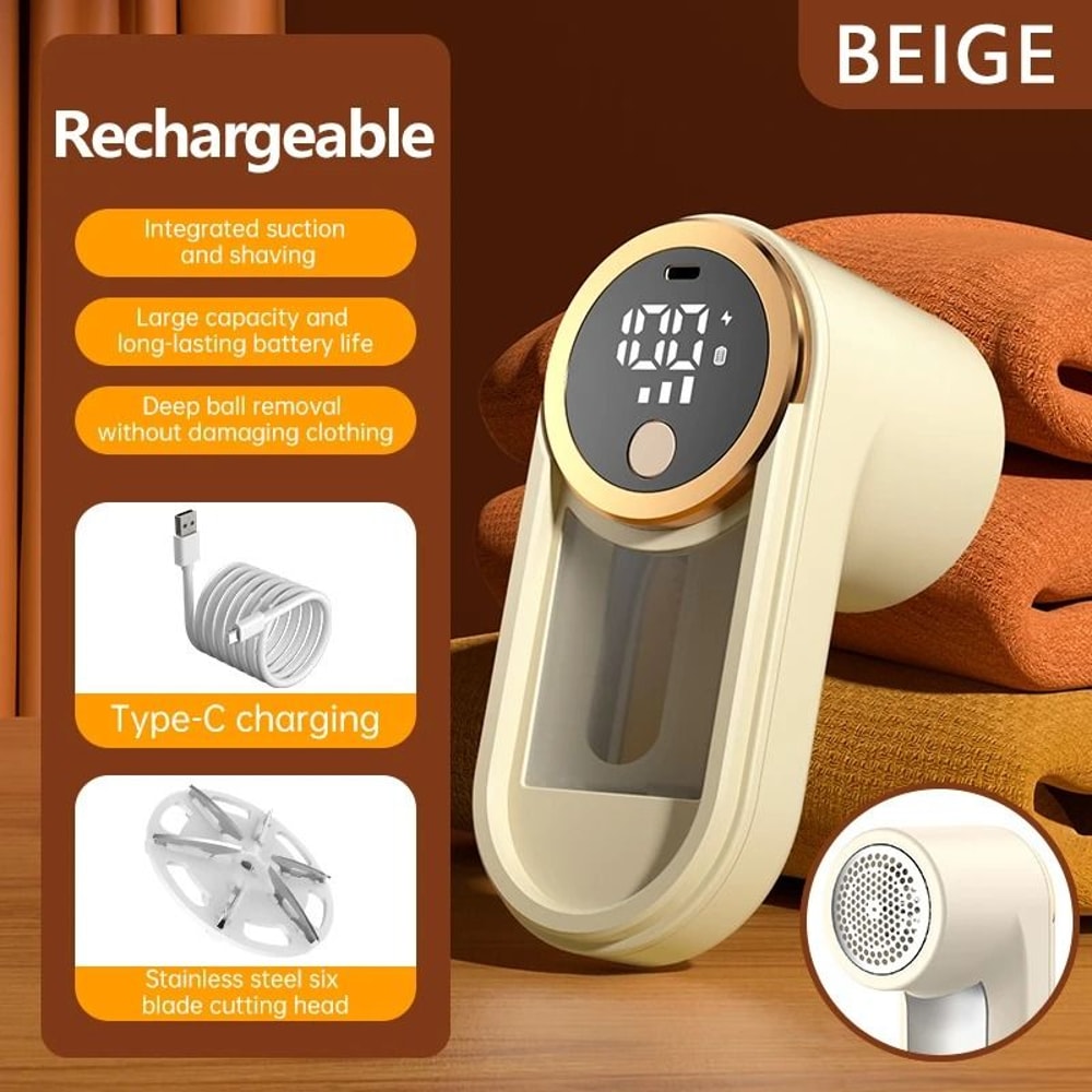Rechargeable Fabric Shaver Lint Remover Portable Sweater Defuzzer Tool 2